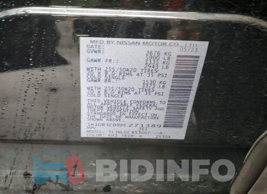 5N1DR3CD9PC271389 Photo# 13