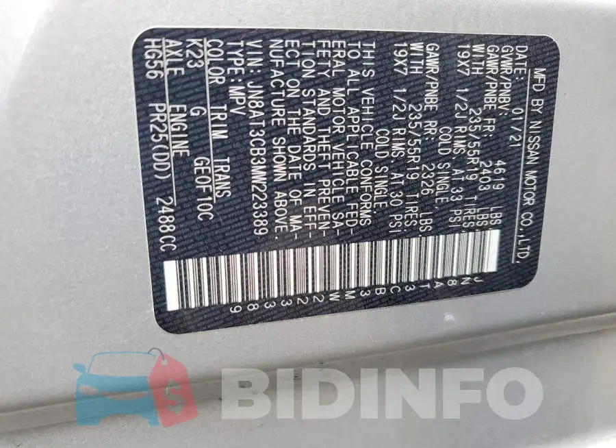 JN8AT3CB3MW223389 Photo# 14