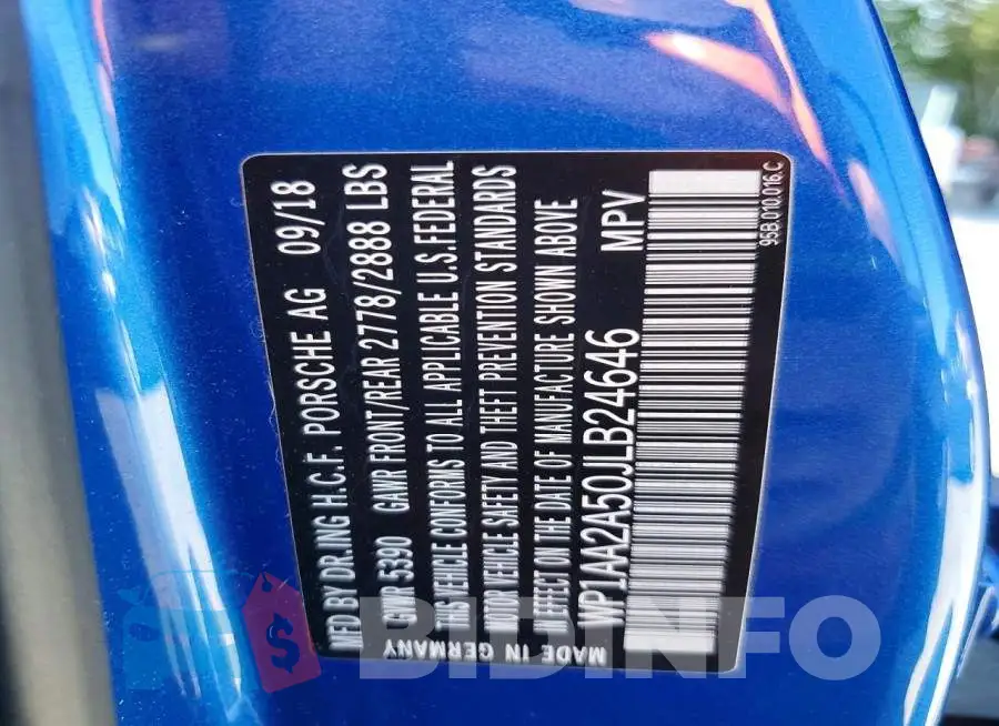 WP1AA2A50JLB24646 Photo# 13