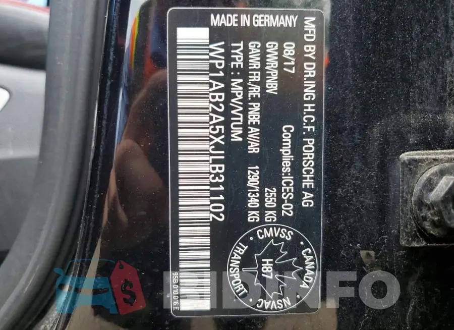 WP1AB2A5XJLB31102 Photo# 13