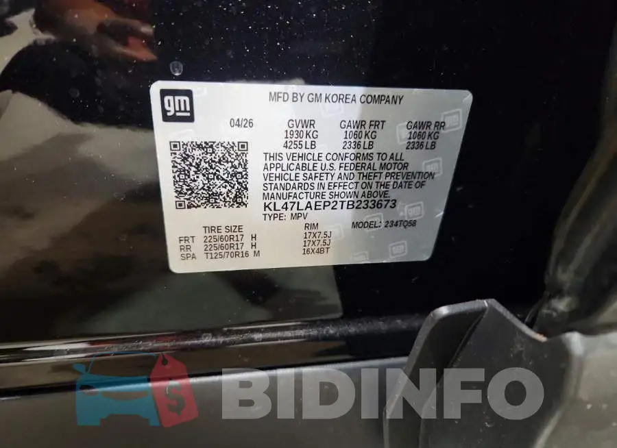 KL47LAEP2TB233673 Photo# 13
