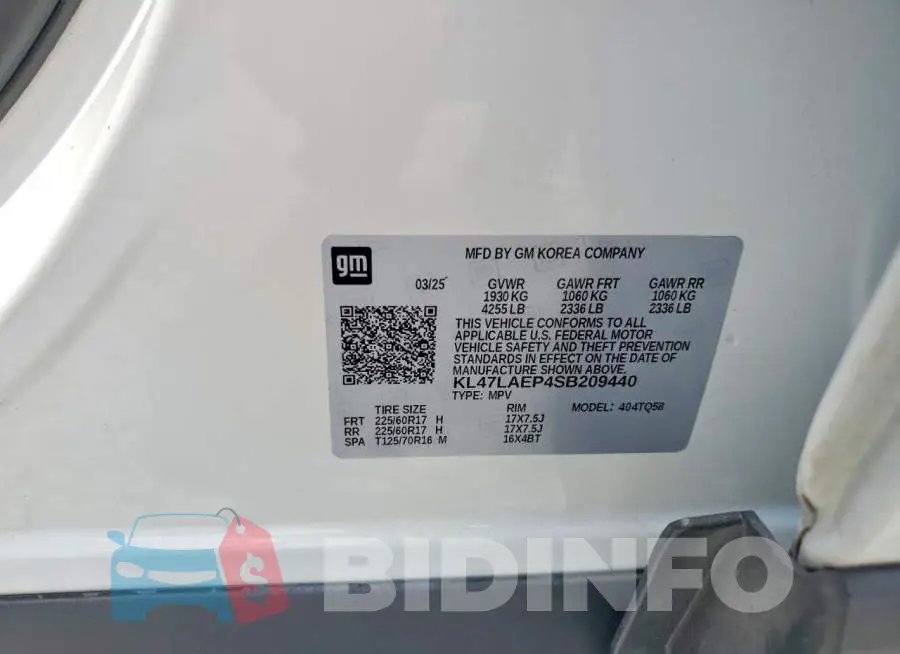 KL47LAEP4SB209440 Photo# 13