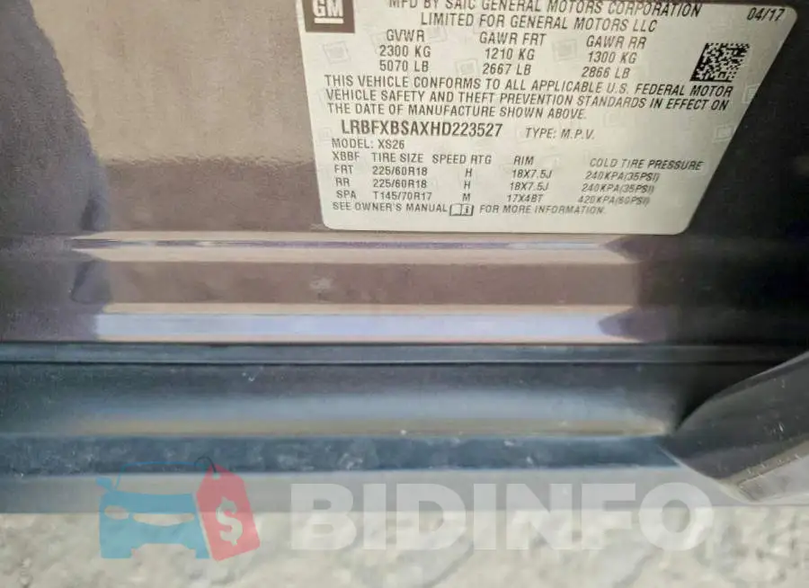 LRBFXBSAXHD223527 Photo# 13