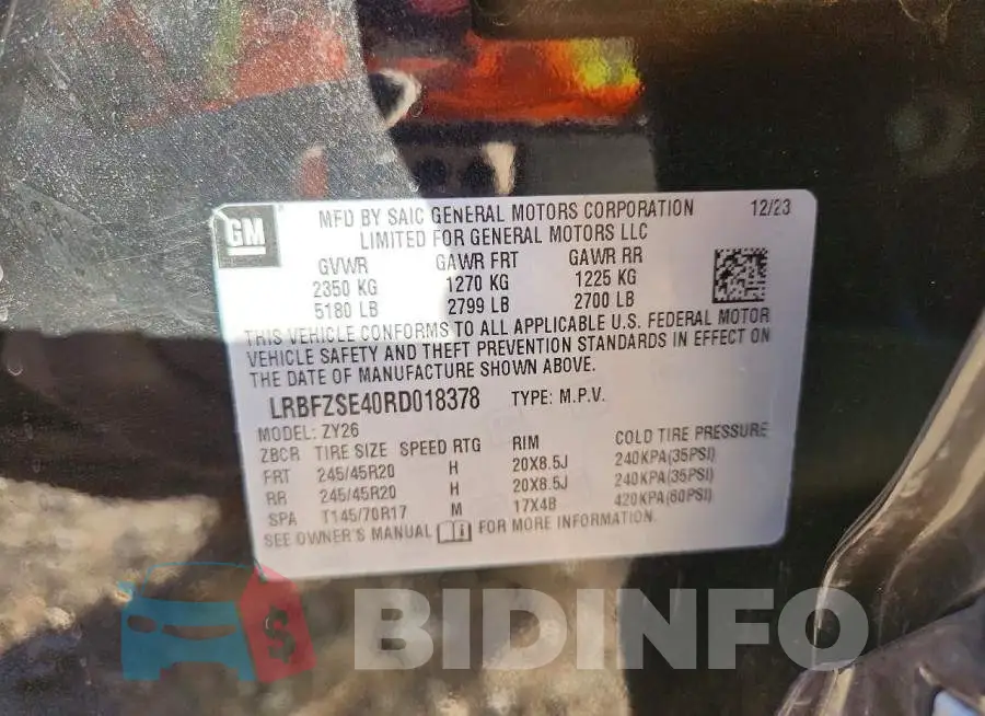 LRBFZSE40RD018378 Photo# 13