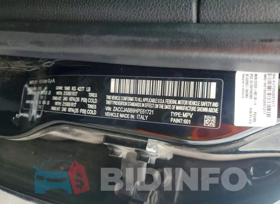 ZACCJABB9HPE61721 Photo# 13