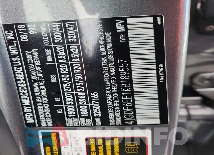 4JGDF6EE1KB189557 Photo# 13