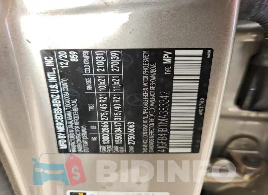 4JGFB4JB1MA383342 Photo# 12