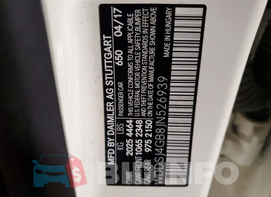 WDDSJ4GB8JN526939 Photo# 12