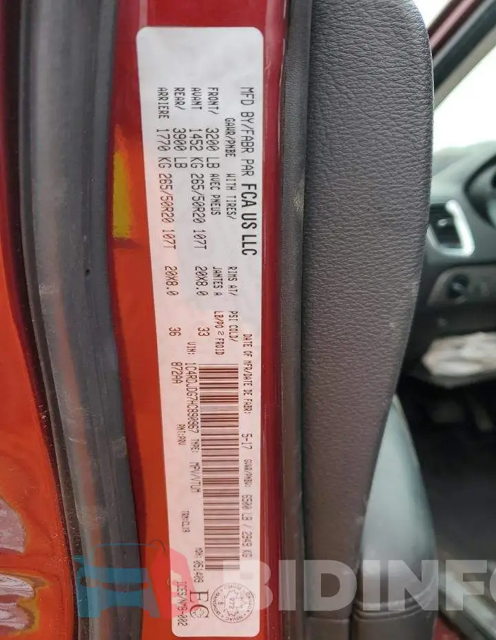 1C4RDJDG7HC890967 Photo# 13