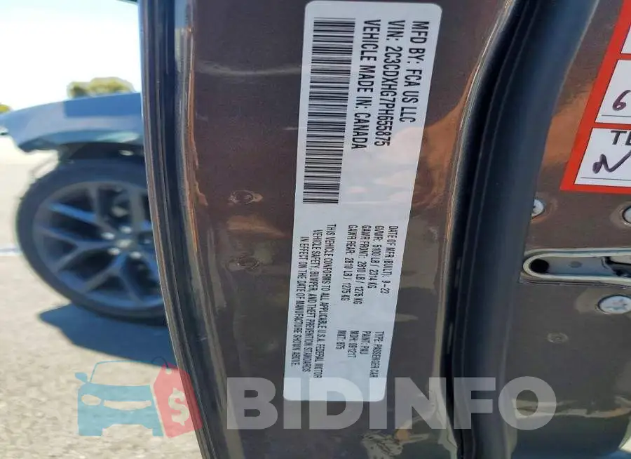 2C3CDXHG7PH655875 Photo# 13