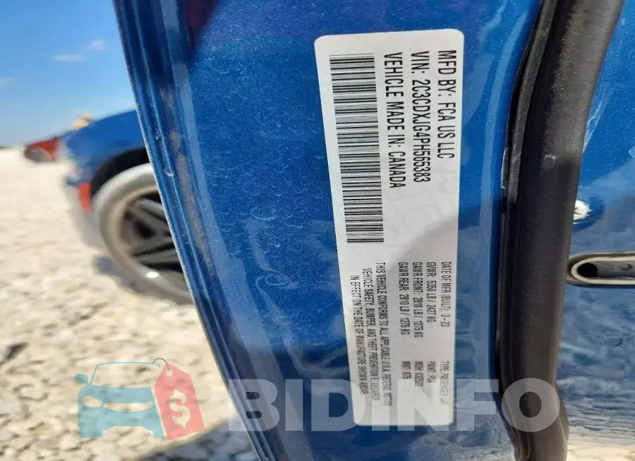 2C3CDXJG4PH565383 Photo# 13