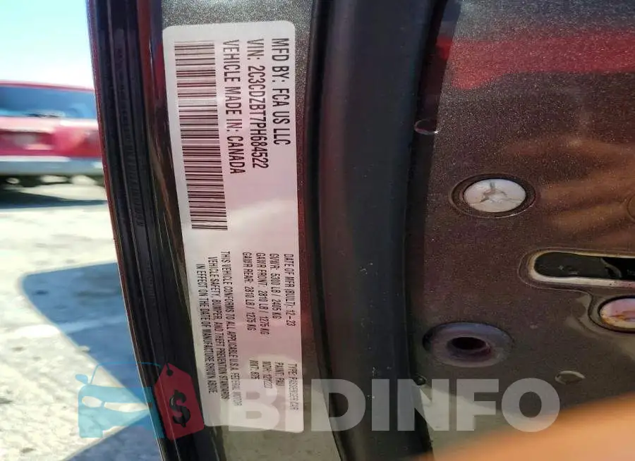 2C3CDZBT7PH684522 Photo# 12