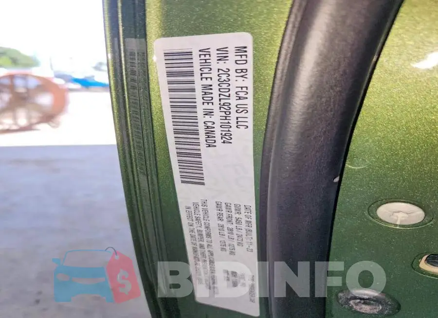 2C3CDZL92PH101924 Photo# 12