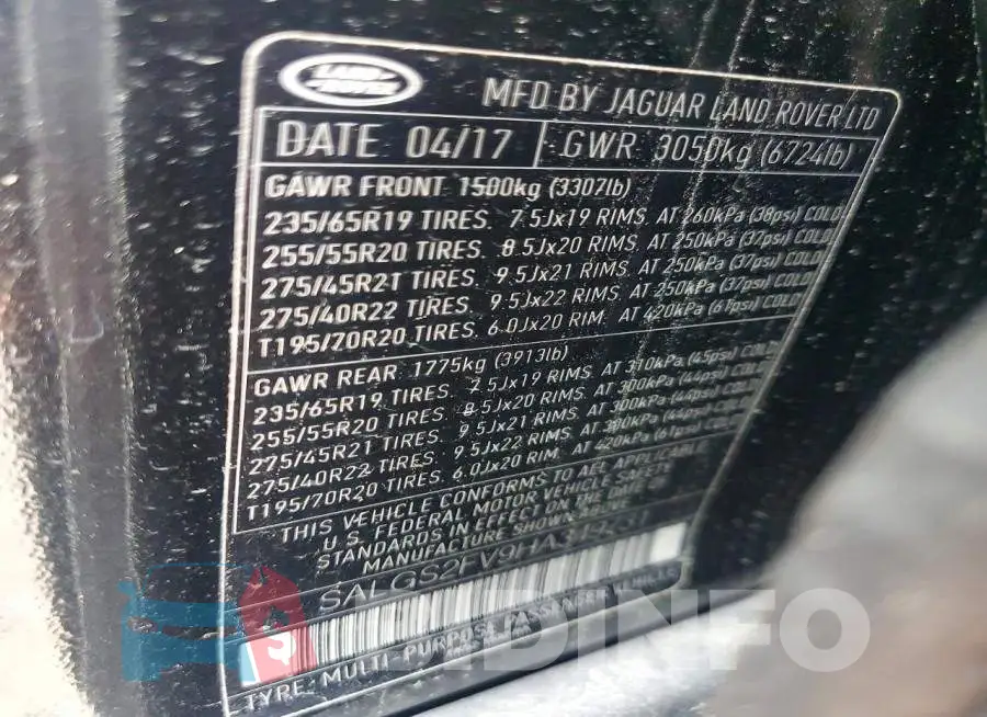 SALGS2FV9HA349731 Photo# 13