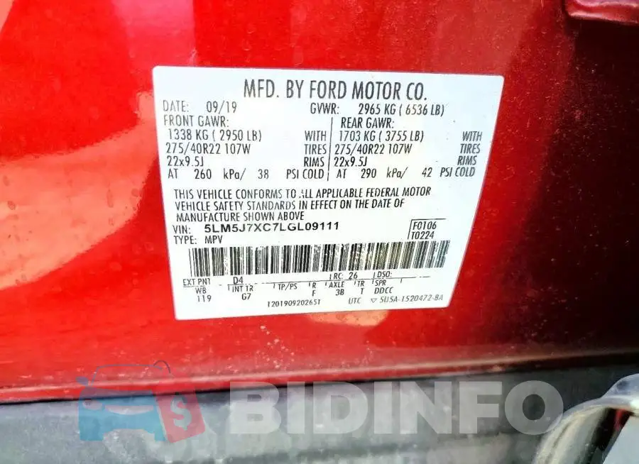 5LM5J7XC7LGL09111 Photo# 12