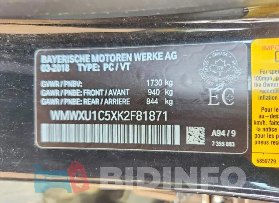 WMWXU1C5XK2F81871 Photo# 12