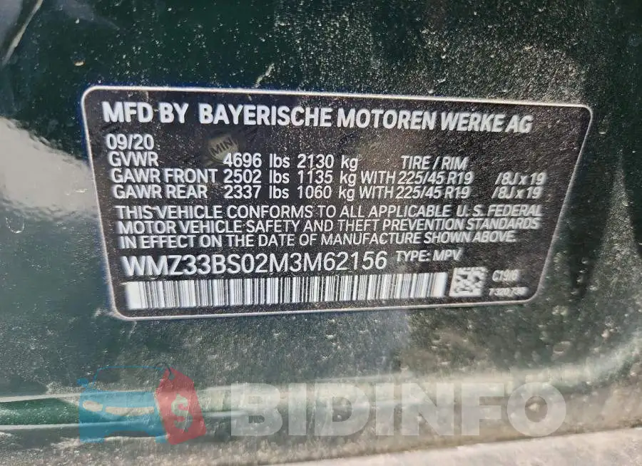 WMZ33BS02M3M62156 Photo# 12