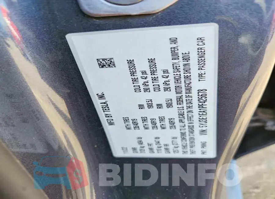 5YJ3E1EA1PF425678 Photo# 12