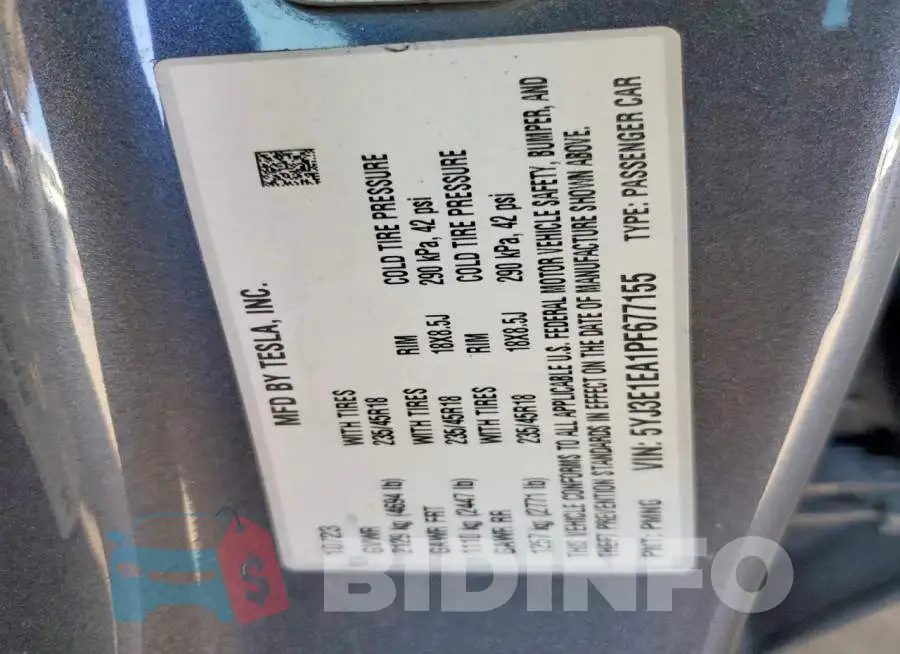 5YJ3E1EA1PF677155 Photo# 12