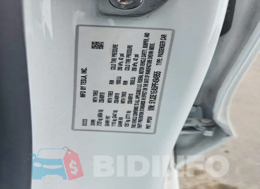 5YJ3E1EA5PF494955 Photo# 12