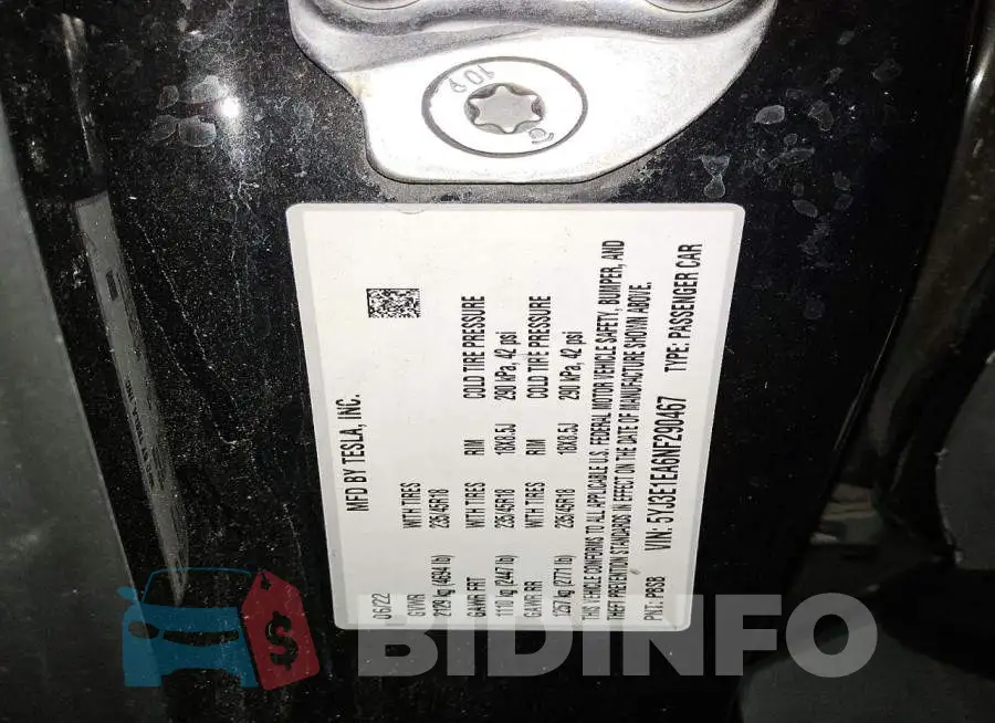 5YJ3E1EA6NF290467 Photo# 12