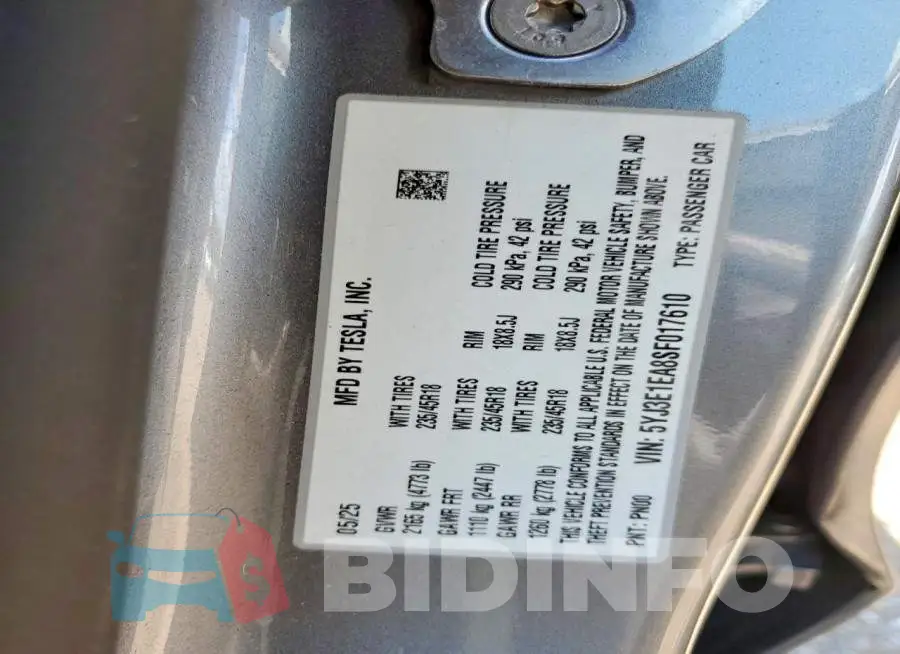 5YJ3E1EA8SF017610 Photo# 12