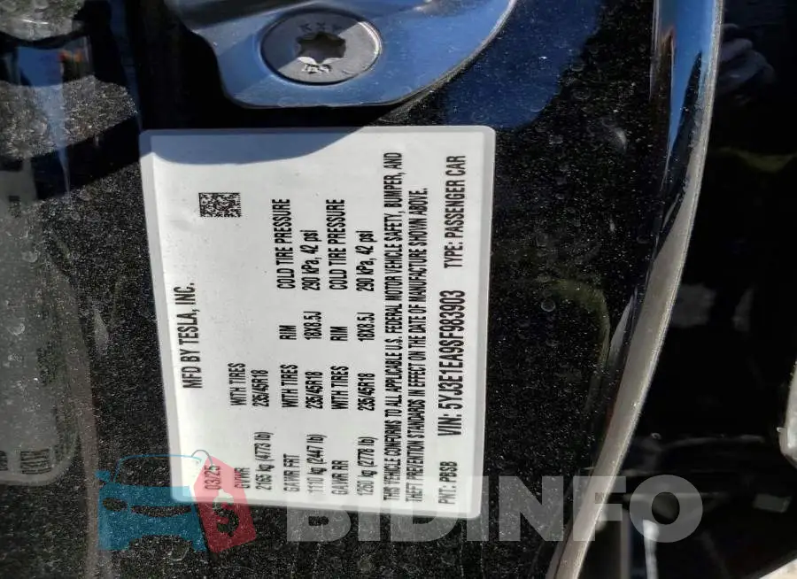 5YJ3E1EA9SF983903 Photo# 12
