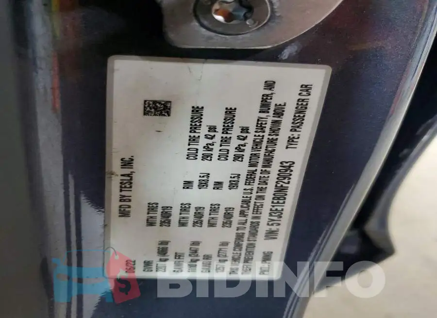 5YJ3E1EB0NF290943 Photo# 12