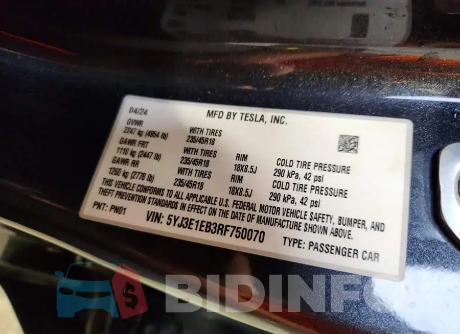 5YJ3E1EB3RF750070 Photo# 13