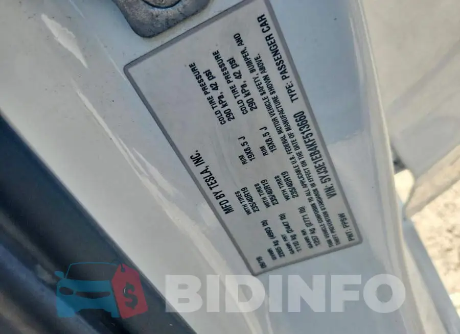 5YJ3E1EB4KF513660 Photo# 12
