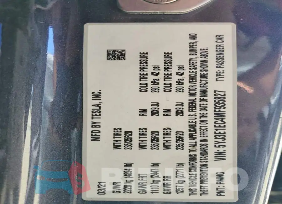 5YJ3E1EC4MF935827 Photo# 12
