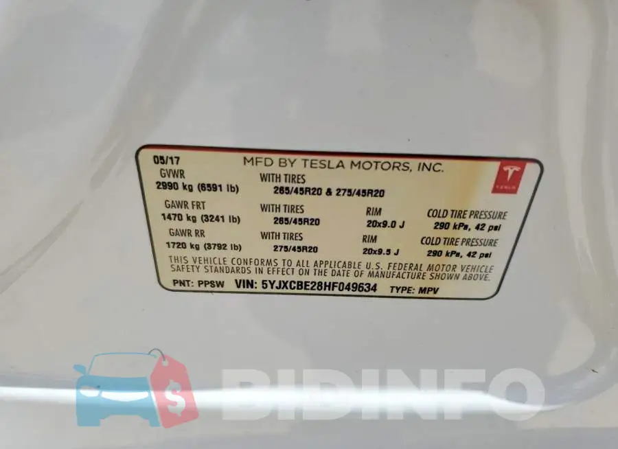 5YJXCBE28HF049634 Photo# 12