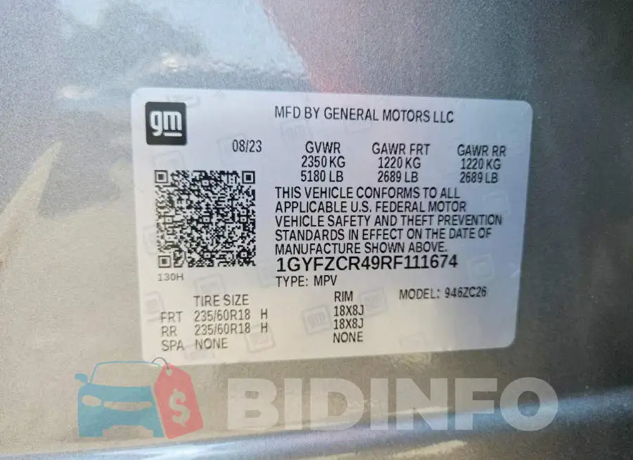 1GYFZCR49RF111674 Photo# 13