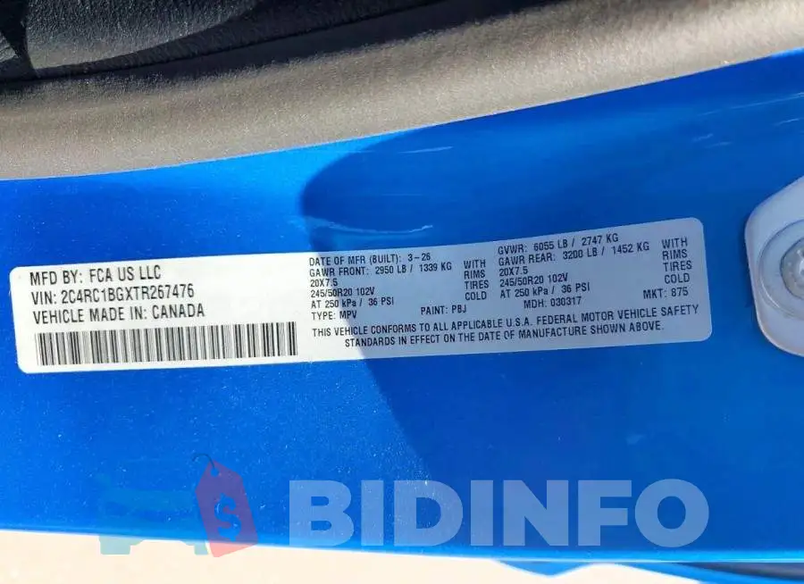 2C4RC1BGXTR267476 Photo# 13