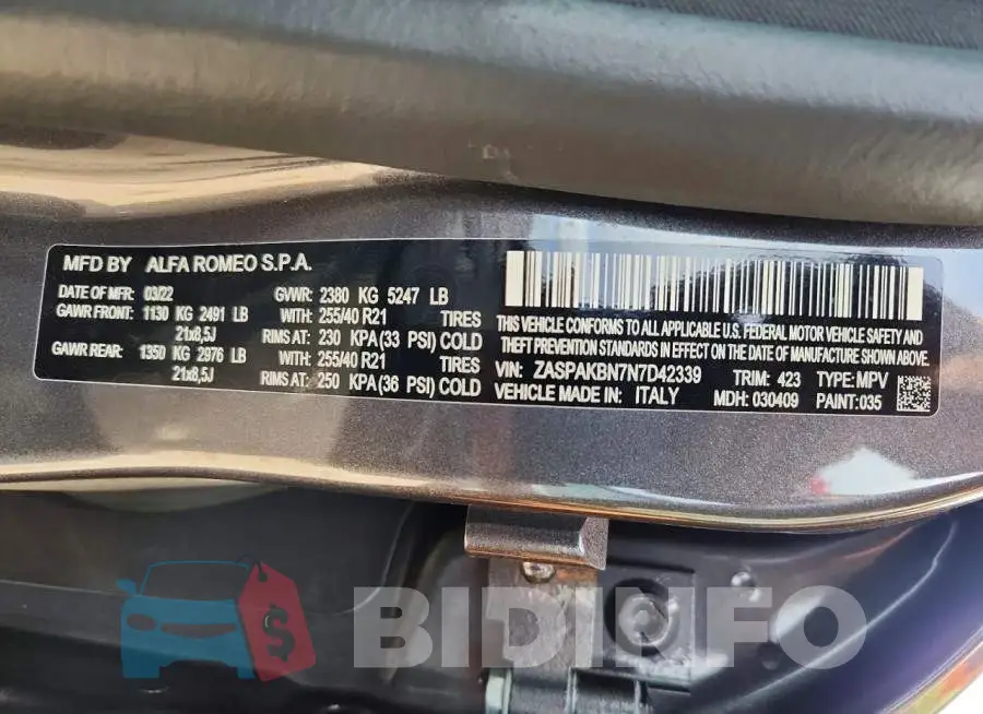 ZASPAKBN7N7D42339 Photo# 12