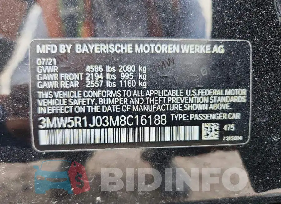 3MW5R1J03M8C16188 Photo# 13