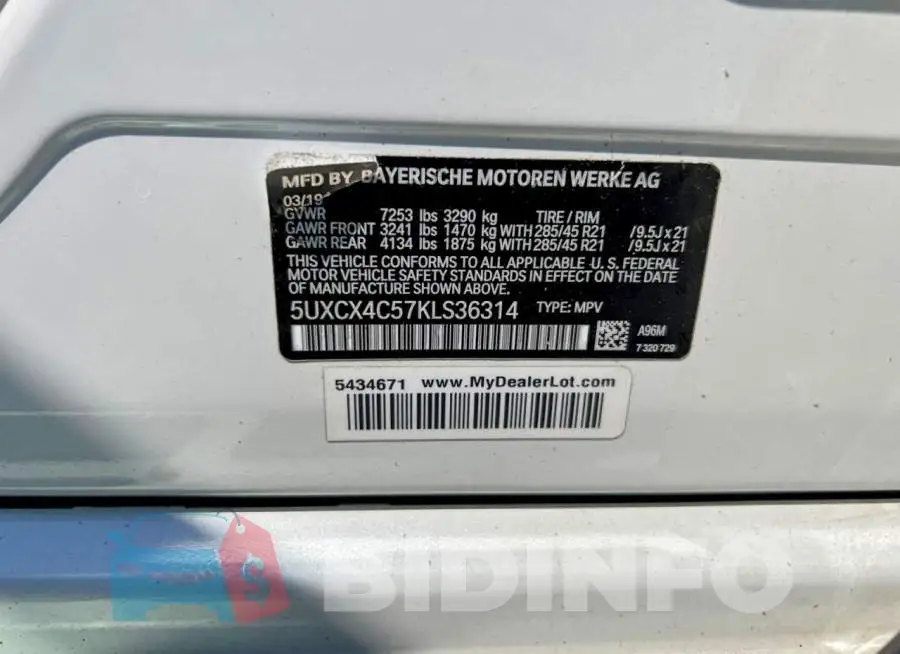 5UXCX4C57KLS36314 Photo# 11