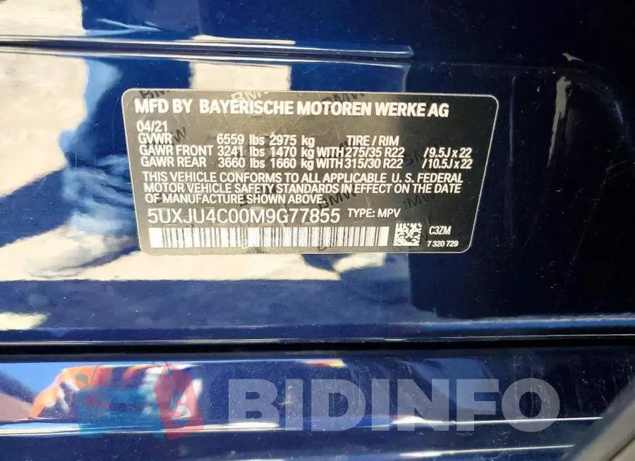 5UXJU4C00M9G77855 Photo# 13