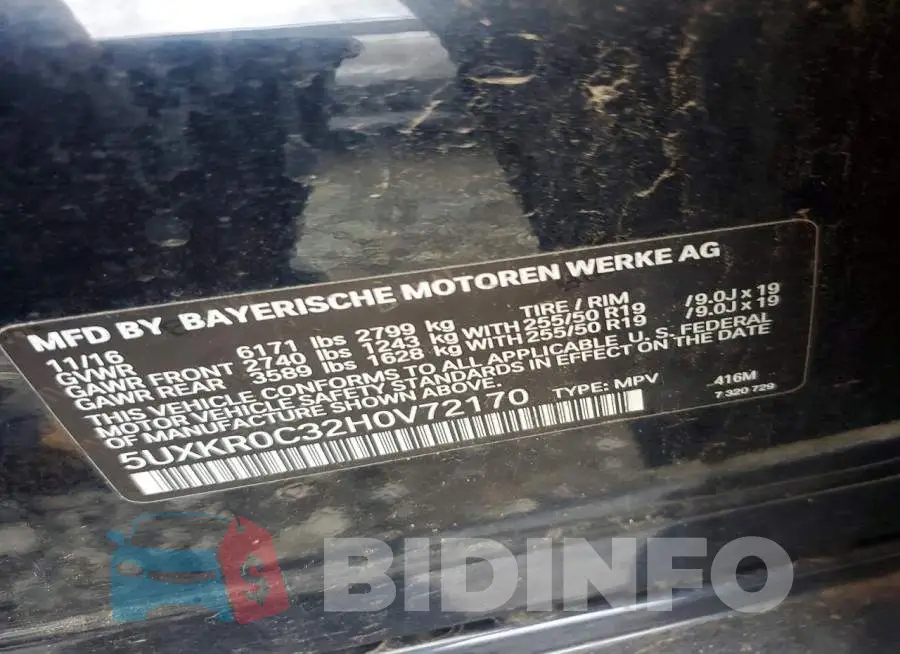 5UXKR0C32H0V72170 Photo# 13