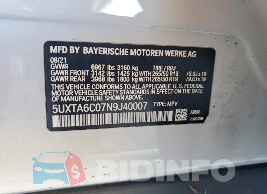 5UXTA6C07N9J40007 Photo# 13