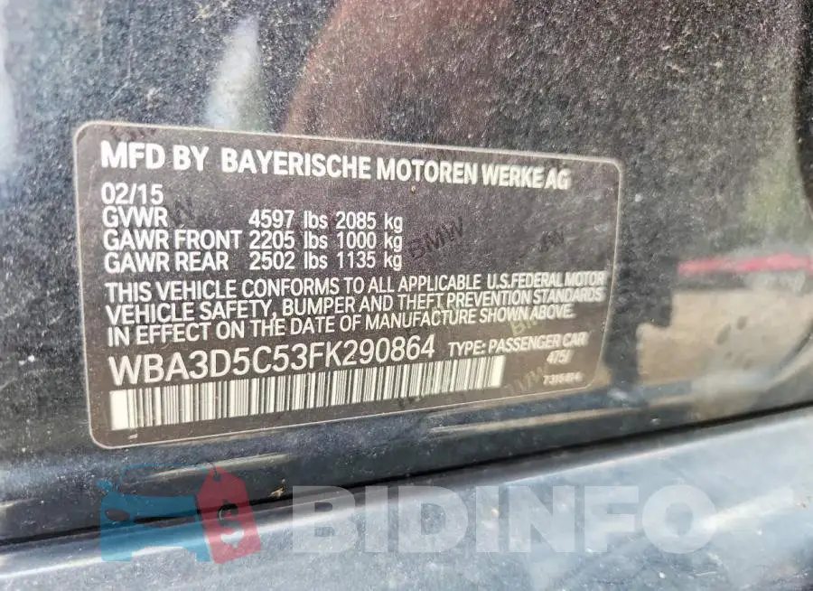 WBA3D5C53FK290864 Photo# 12