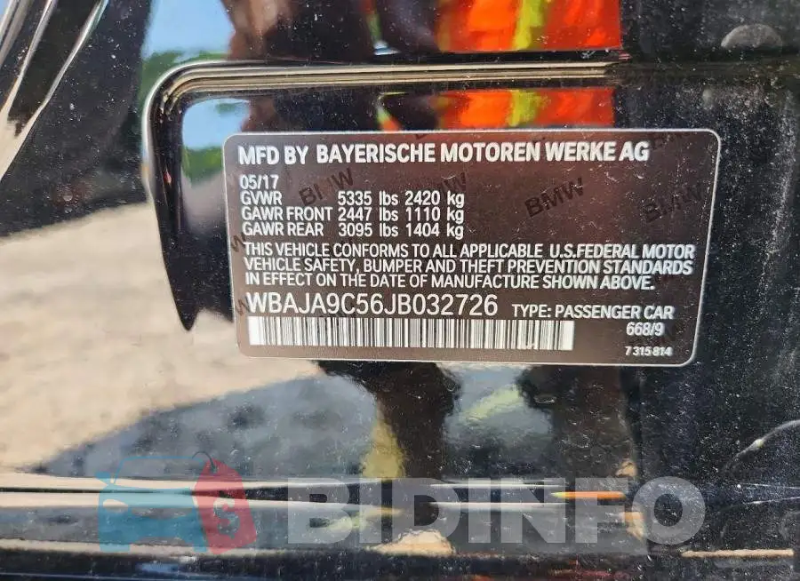 WBAJA9C56JB032726 Photo# 13