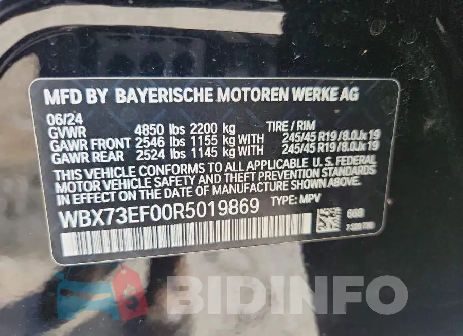 WBX73EF00R5019869 Photo# 12