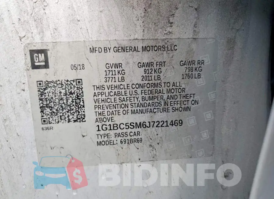 1G1BC5SM6J7221469 Photo# 12