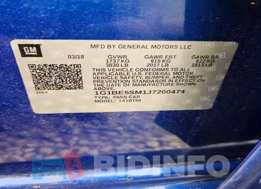 1G1BE5SM1J7200474 Photo# 12