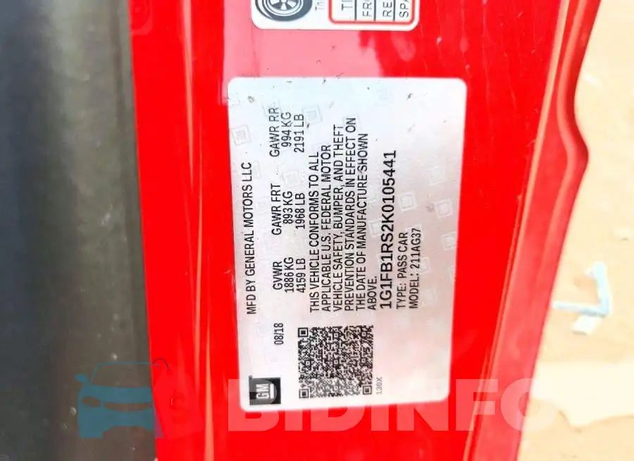 1G1FB1RS2K0105441 Photo# 12