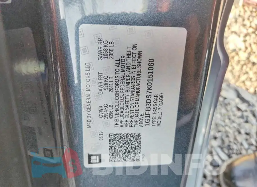 1G1FB3DS7K0151060 Photo# 12