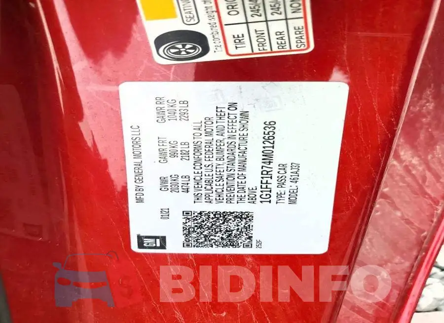 1G1FF1R74M0126536 Photo# 12