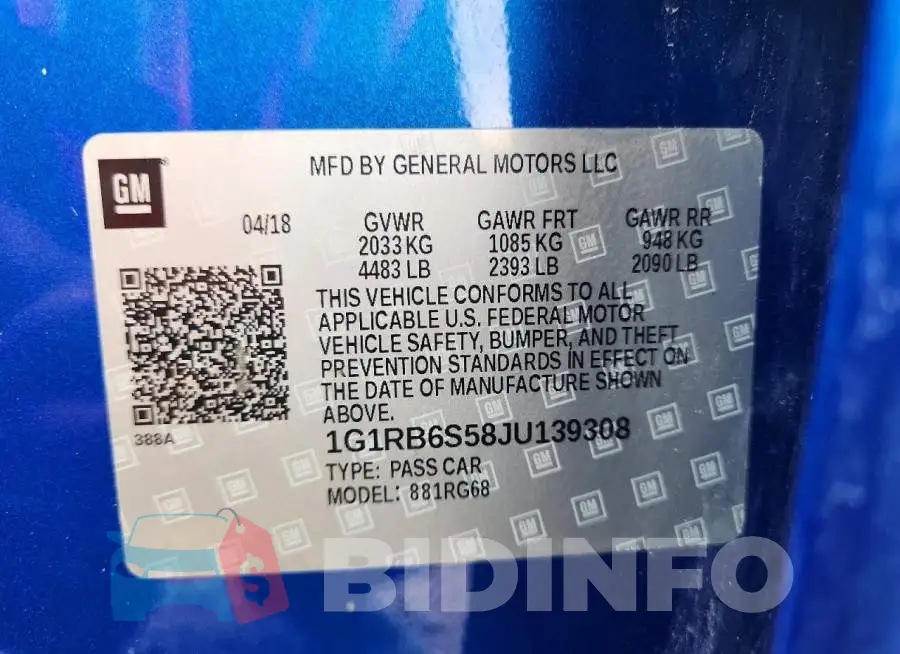 1G1RB6S58JU139308 Photo# 12