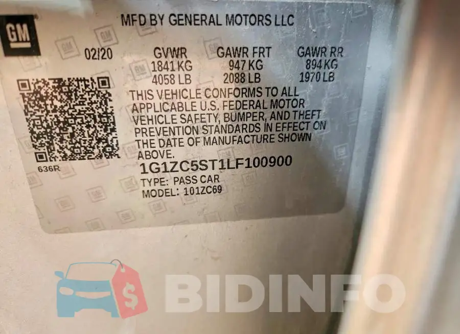 1G1ZC5ST1LF100900 Photo# 12